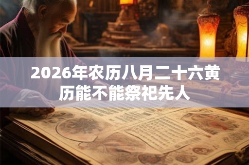 2026年农历八月二十六黄历能不能祭祀先人