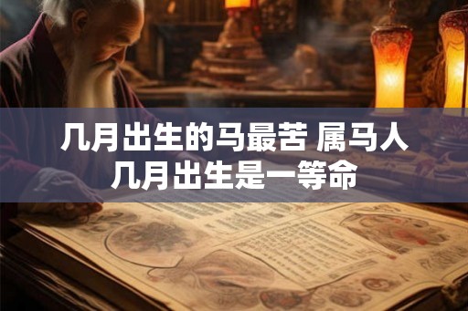 几月出生的马最苦 属马人几月出生是一等命