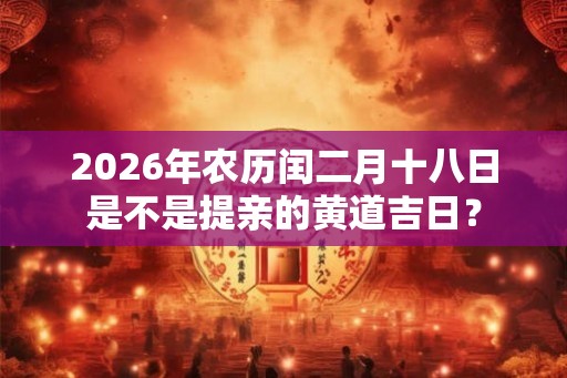 2026年农历闰二月十八日是不是提亲的黄道吉日？