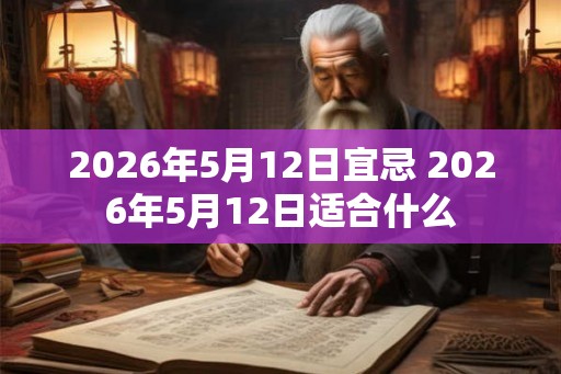 2026年5月12日宜忌 2026年5月12日适合什么