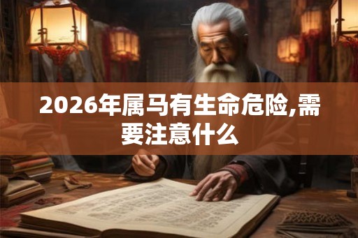 2026年属马有生命危险,需要注意什么 2026年属马有生命危险,需要注意什么