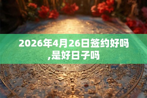 2026年4月26日签约好吗,是好日子吗