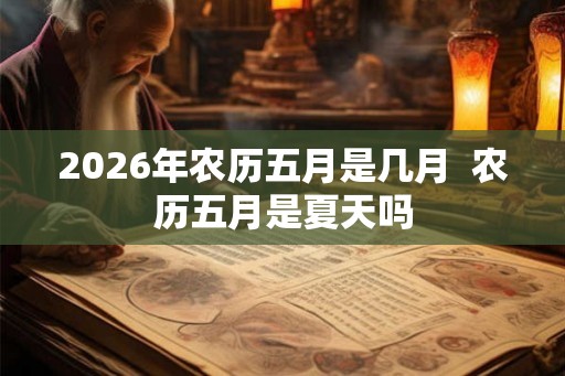 2026年农历五月是几月  农历五月是夏天吗