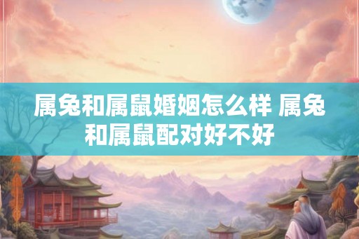 属兔和属鼠婚姻怎么样 属兔和属鼠配对好不好
