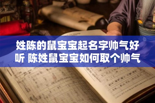 姓陈的鼠宝宝起名字帅气好听 陈姓鼠宝宝如何取个帅气好听的名字