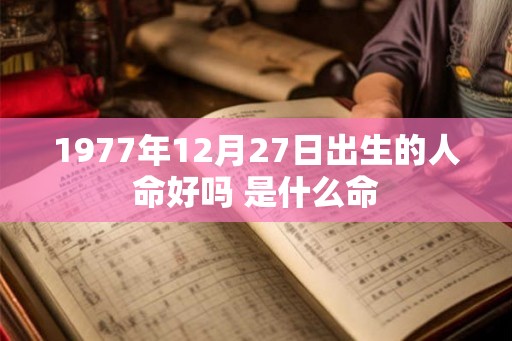 1977年12月27日出生的人命好吗 是什么命