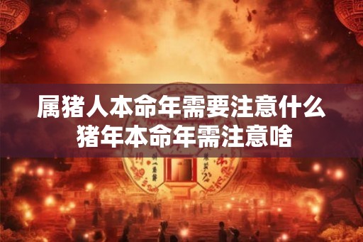 属猪人本命年需要注意什么 猪年本命年需注意啥