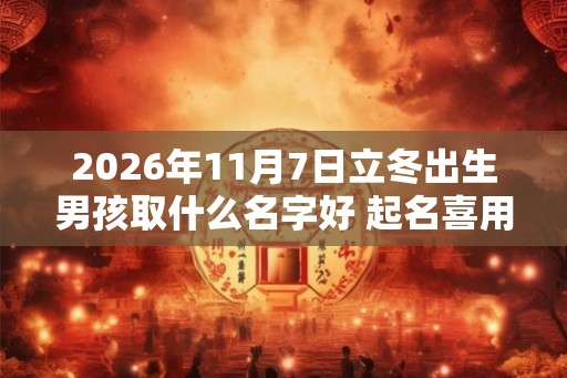 2026年11月7日立冬出生男孩取什么名字好 起名喜用火字眼