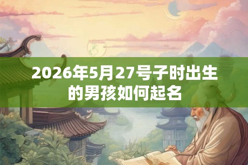 2026年5月27号子时出生的男孩如何起名