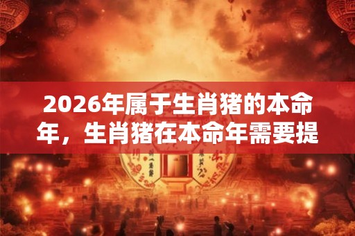 2026年属于生肖猪的本命年，生肖猪在本命年需要提防的是什么？