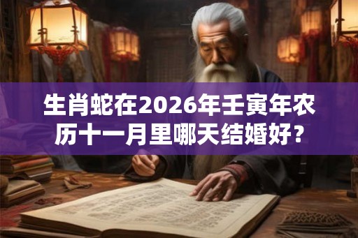生肖蛇在2026年壬寅年农历十一月里哪天结婚好？