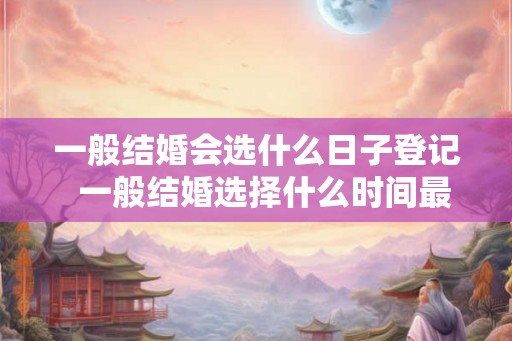 一般结婚会选什么日子登记  一般结婚选择什么时间最好