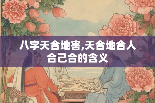 八字天合地害,天合地合人合己合的含义