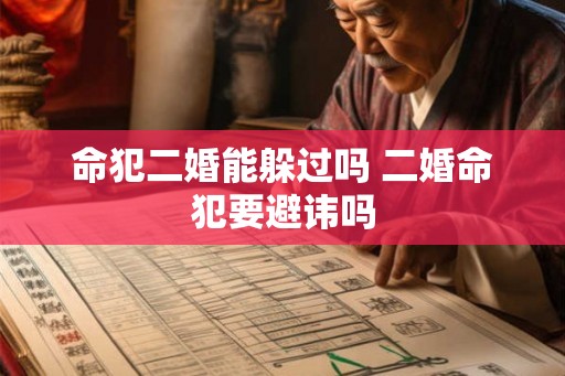 命犯二婚能躲过吗 二婚命犯要避讳吗