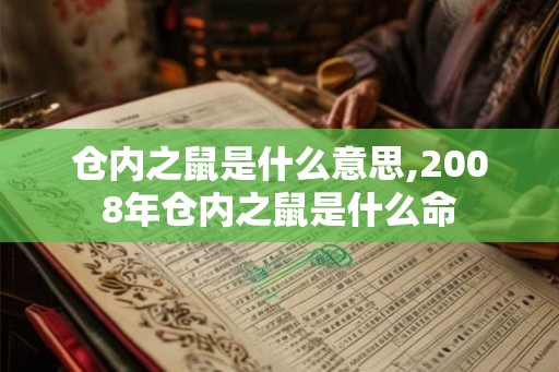 仓内之鼠是什么意思,2008年仓内之鼠是什么命