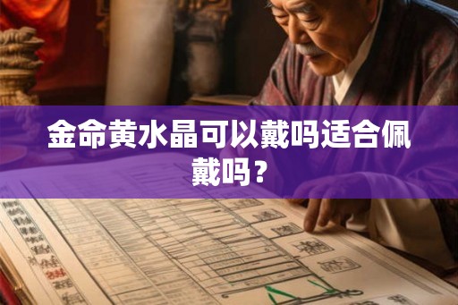 金命黄水晶可以戴吗适合佩戴吗？