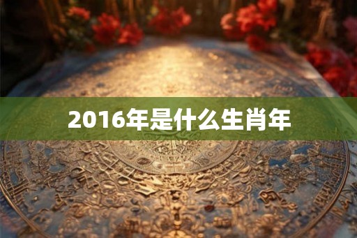 2016年是什么生肖年