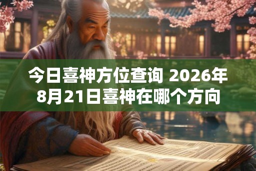 今日喜神方位查询 2026年8月21日喜神在哪个方向