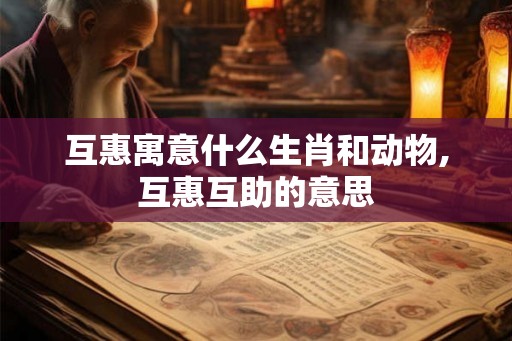 互惠寓意什么生肖和动物,互惠互助的意思