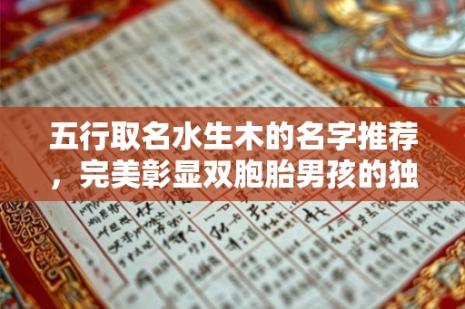 五行取名水生木的名字推荐，完美彰显双胞胎男孩的独特气质