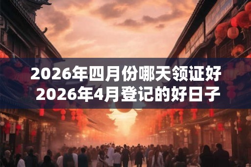 2026年四月份哪天领证好 2026年4月登记的好日子 2026年四月份哪天领证好 2026年4月登记的好日子