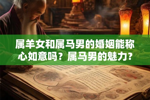 属羊女和属马男的婚姻能称心如意吗？属马男的魅力？