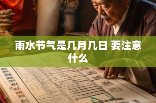 雨水节气是几月几日 要注意什么