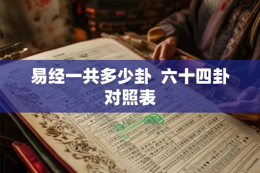 易经一共多少卦  六十四卦对照表