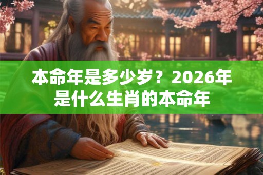 本命年是多少岁？2026年是什么生肖的本命年