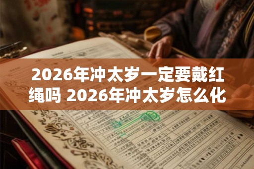 2026年冲太岁一定要戴红绳吗 2026年冲太岁怎么化解