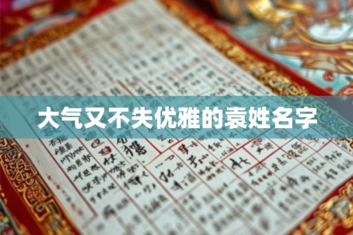 大气又不失优雅的袁姓名字