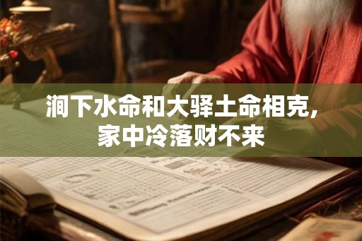 涧下水命和大驿土命相克,家中冷落财不来