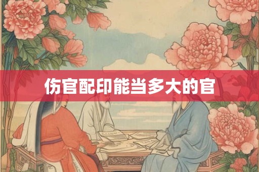 伤官配印能当多大的官