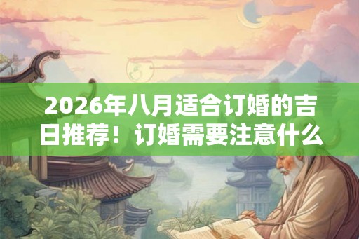 2026年八月适合订婚的吉日推荐！订婚需要注意什么