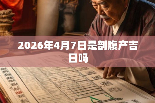 2026年4月7日是剖腹产吉日吗