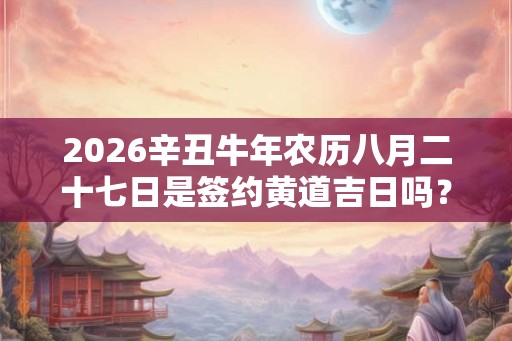 2026辛丑牛年农历八月二十七日是签约黄道吉日吗? 2026辛丑牛年农历八月二十七日是签约黄道吉日吗?