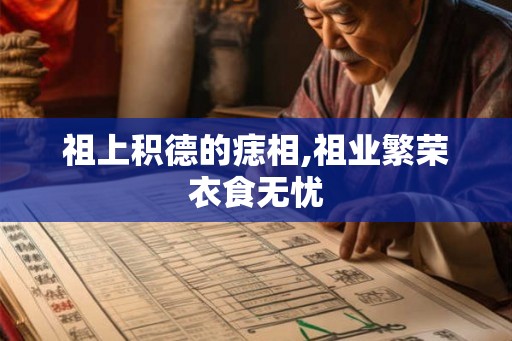祖上积德的痣相,祖业繁荣衣食无忧
