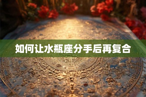 如何让水瓶座分手后再复合 如何让水瓶座分手后再复合