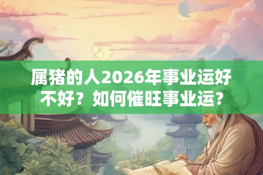 属猪的人2026年事业运好不好？如何催旺事业运？