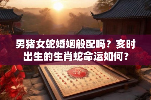 男猪女蛇婚姻般配吗？亥时出生的生肖蛇命运如何？