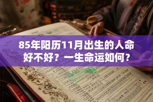 85年阳历11月出生的人命好不好？一生命运如何？