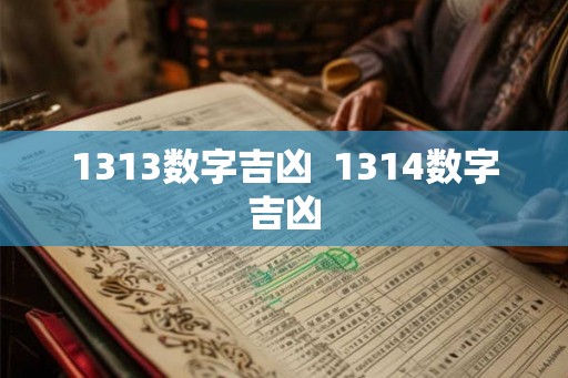1313数字吉凶  1314数字吉凶