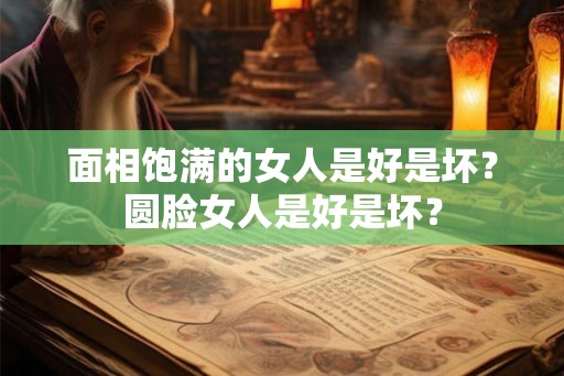 面相饱满的女人是好是坏？圆脸女人是好是坏？
