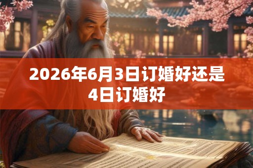 2026年6月3日订婚好还是4日订婚好