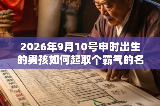 2026年9月10号申时出生的男孩如何起取个霸气的名字和五行属性