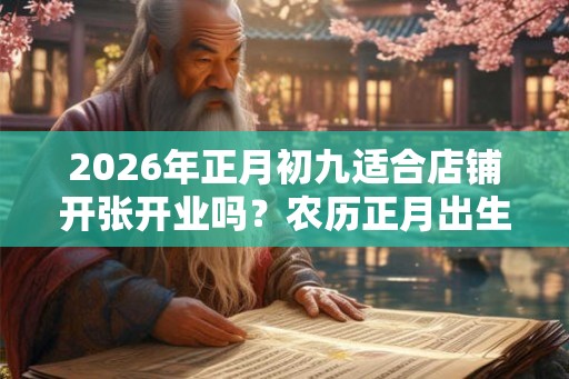 2026年正月初九适合店铺开张开业吗?农历正月出生的人命运简析 2026年正月初九适合店铺开张开业吗?农历正月出生的人命运简析