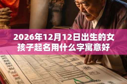 2026年12月12日出生的女孩子起名用什么字寓意好