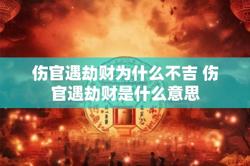 伤官遇劫财为什么不吉 伤官遇劫财是什么意思