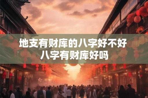 地支有财库的八字好不好 八字有财库好吗