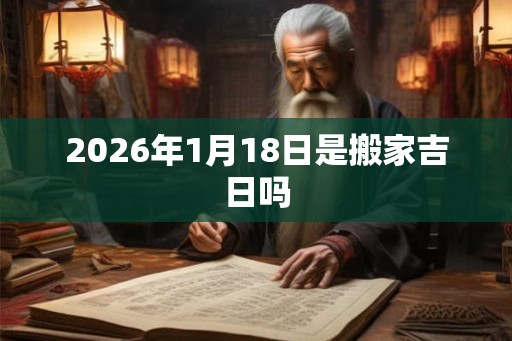 2026年1月18日是搬家吉日吗
